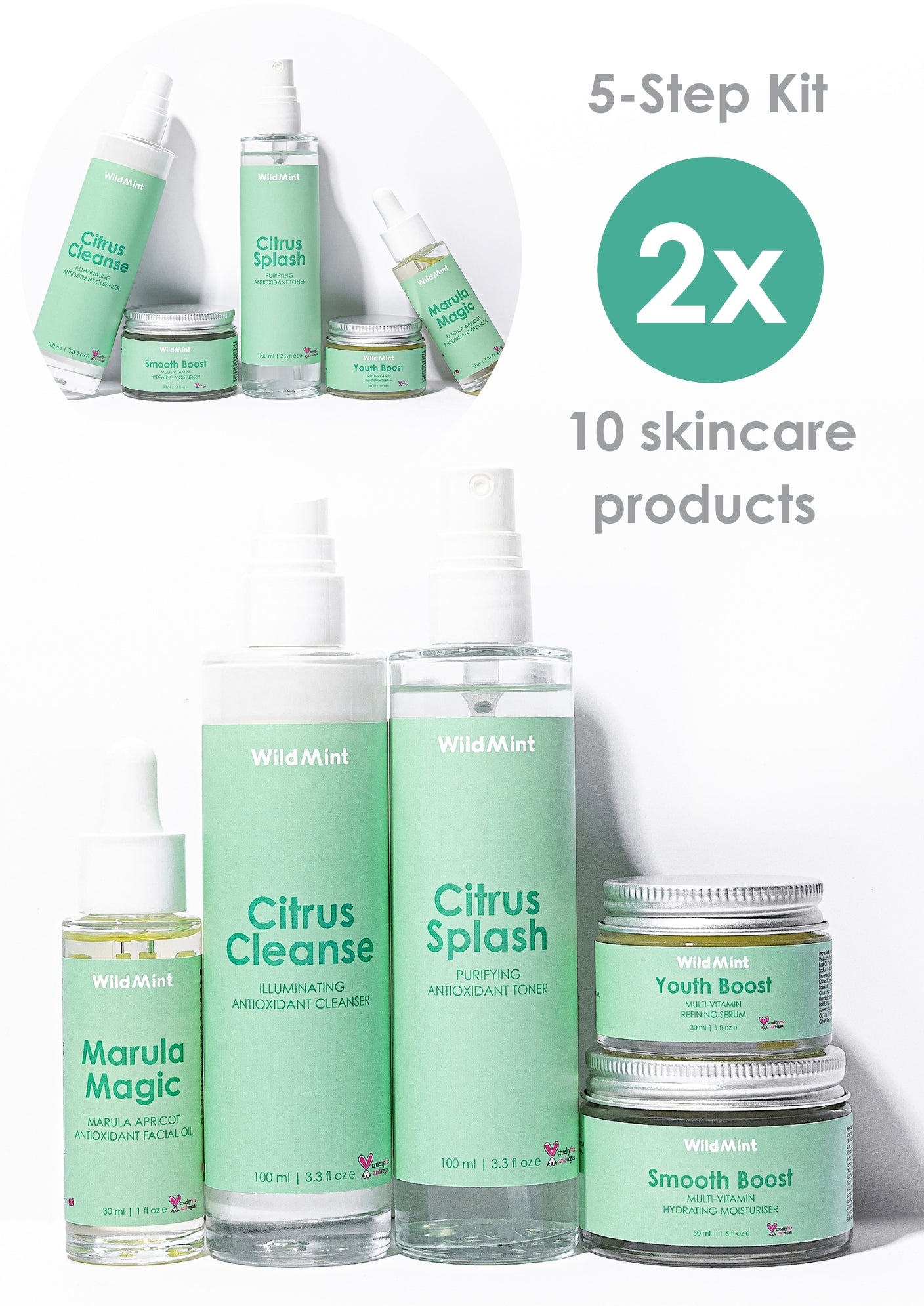 Twin Pack 5-Step Clear Skin Kit